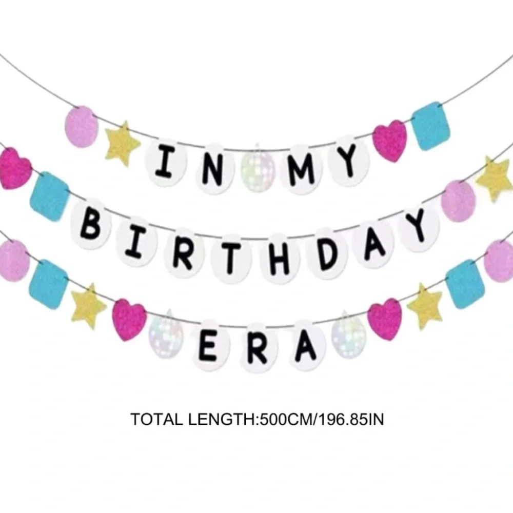 💞 New Taylor Swift Inspired “In My Birthday Era” Swiftie Birthday Party Banner